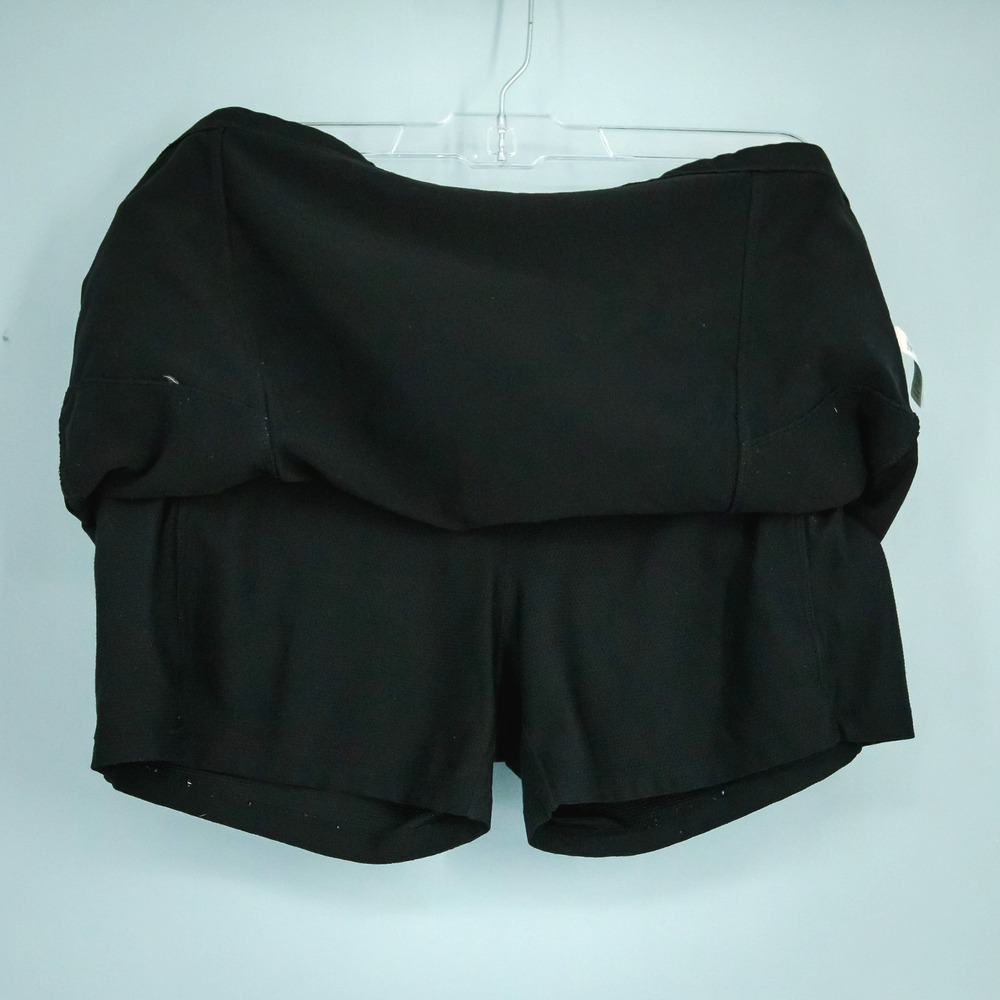 Athleta Size Medium M Black Metro Pull On Mini Active Athletic Knit Short Skort - Picture 3 of 8